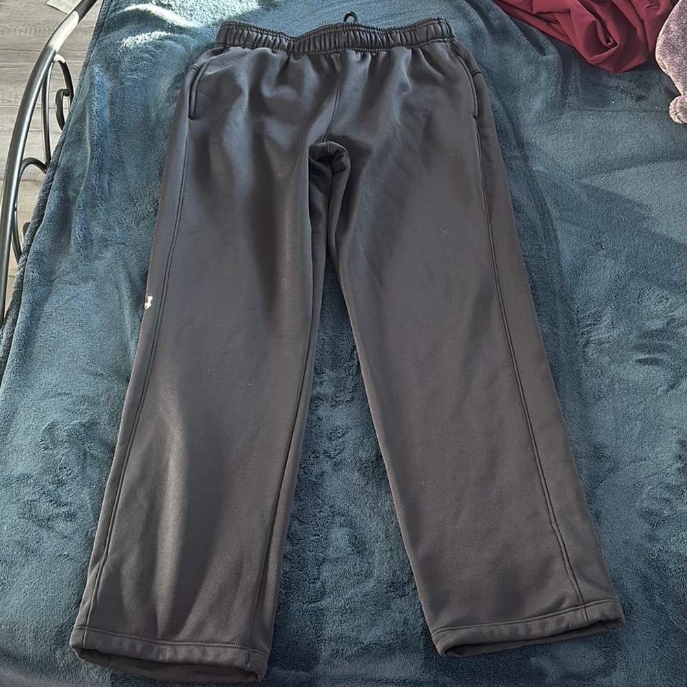 Under Armour Coldgear Black Fleece Sweat Pants Size Medium